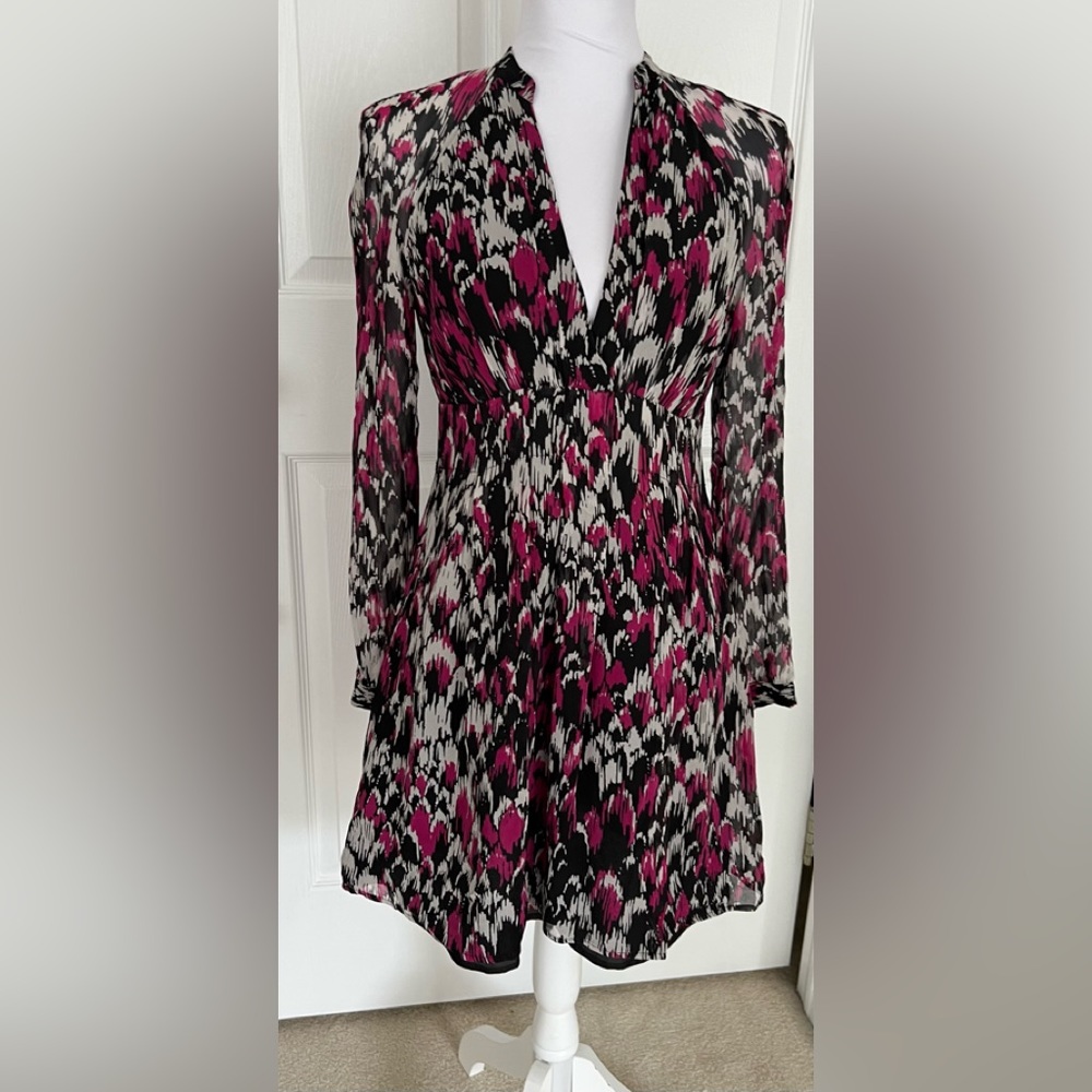 Armani Exchange Long Sleeve Print Dress - Size 6